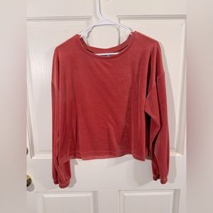 Velvet Crop Lightweight Lounge Top